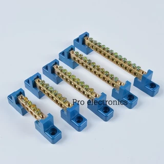 บัสบาร์ทองเหลือง บาร์กราวด์ Ground Bar เทอร์มินอน ขนาด 6x9 และ 12x8 4-12 ช่อง