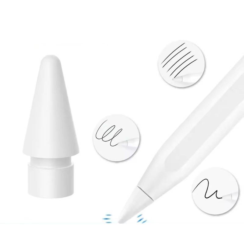 เคล็ดลับดินสอทดแทน For Apple Pencil 1 2 หัวปากกาอะไหล่เรียบ สไตลัส ปลายปากกาละเอียด