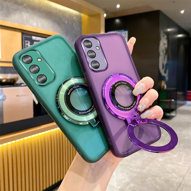 SAMSUNG กรณีแม่เหล็กสําหรับsamsung Galaxy A05 A05S A15 A23 A24 A25 A50 A50S A30S A54 A55 A52 A52S A51 A53 A72 4G 5Gกรณีเลนส์ป้องกัน