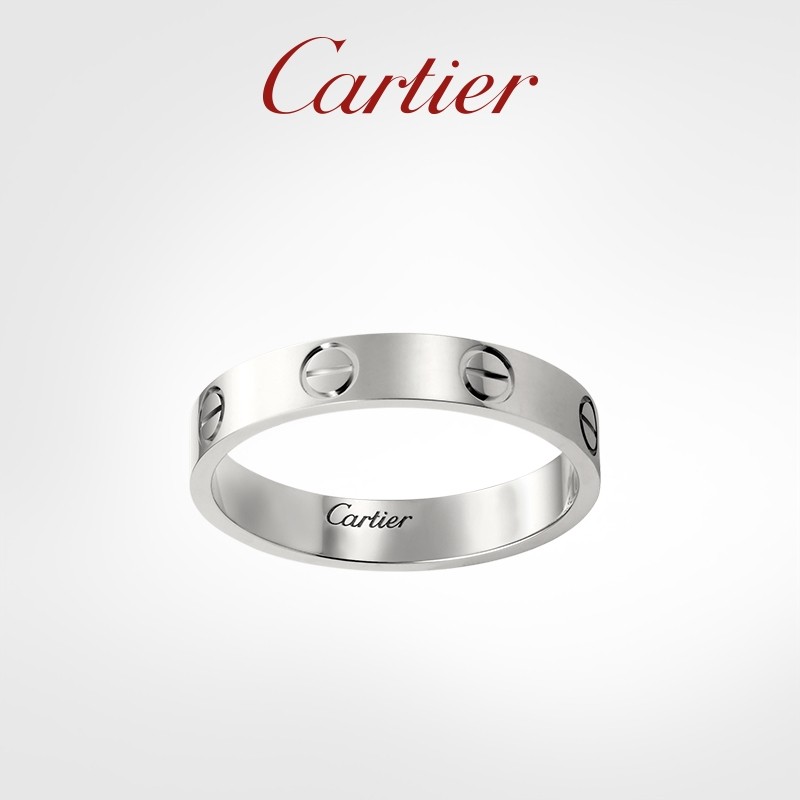 Cartier Love Series Ring แหวนแต่งงานแคบแพลตตินั่ม เดี่ยว