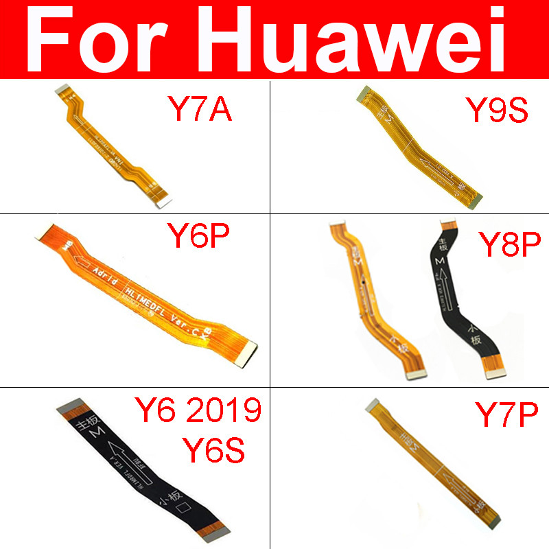 LCD บอร์ดหลักเมนบอร์ด Flex สําหรับ Huawei Y6P Y6S Y6 2019 Y7A Y7P Y8P Y8S Y9S Y9A MainBoard Flex Rib