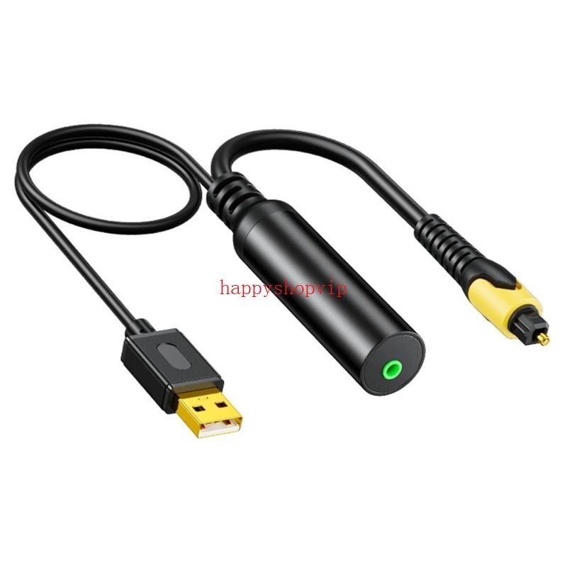 Hsv USB Optical Cable สายแปลงเสียง SPDIF Digital to Analog 3 5 มม.อะแดปเตอร์เสียง Coaxial เครื่องขยายเสียงสเตอริโอ