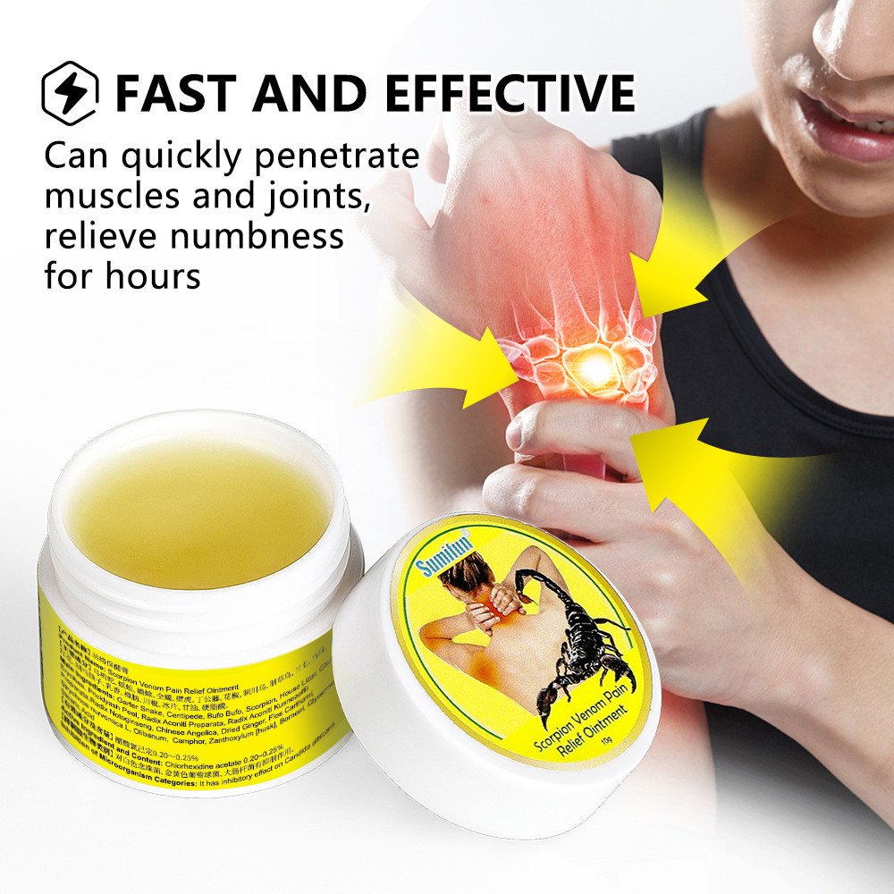 Sumifun 10G Scorpion Toxic Activating Cream บรรเทาคอคอเอว Discomfort Pain Joint Care ครีม K20006