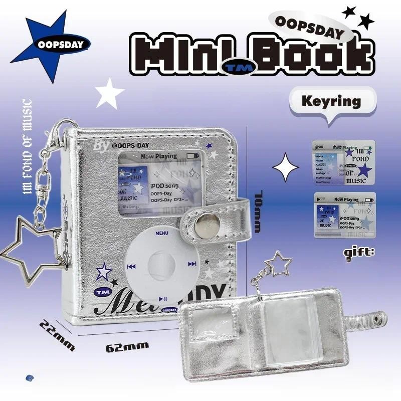 ใหม่Y2K 2 นิ้ว Photocard อัลบั้มพร้อมพวงกุญแจ Kpop Photo Card Holder อัลบั้ม Photo Storage Binder Mini Collection Book