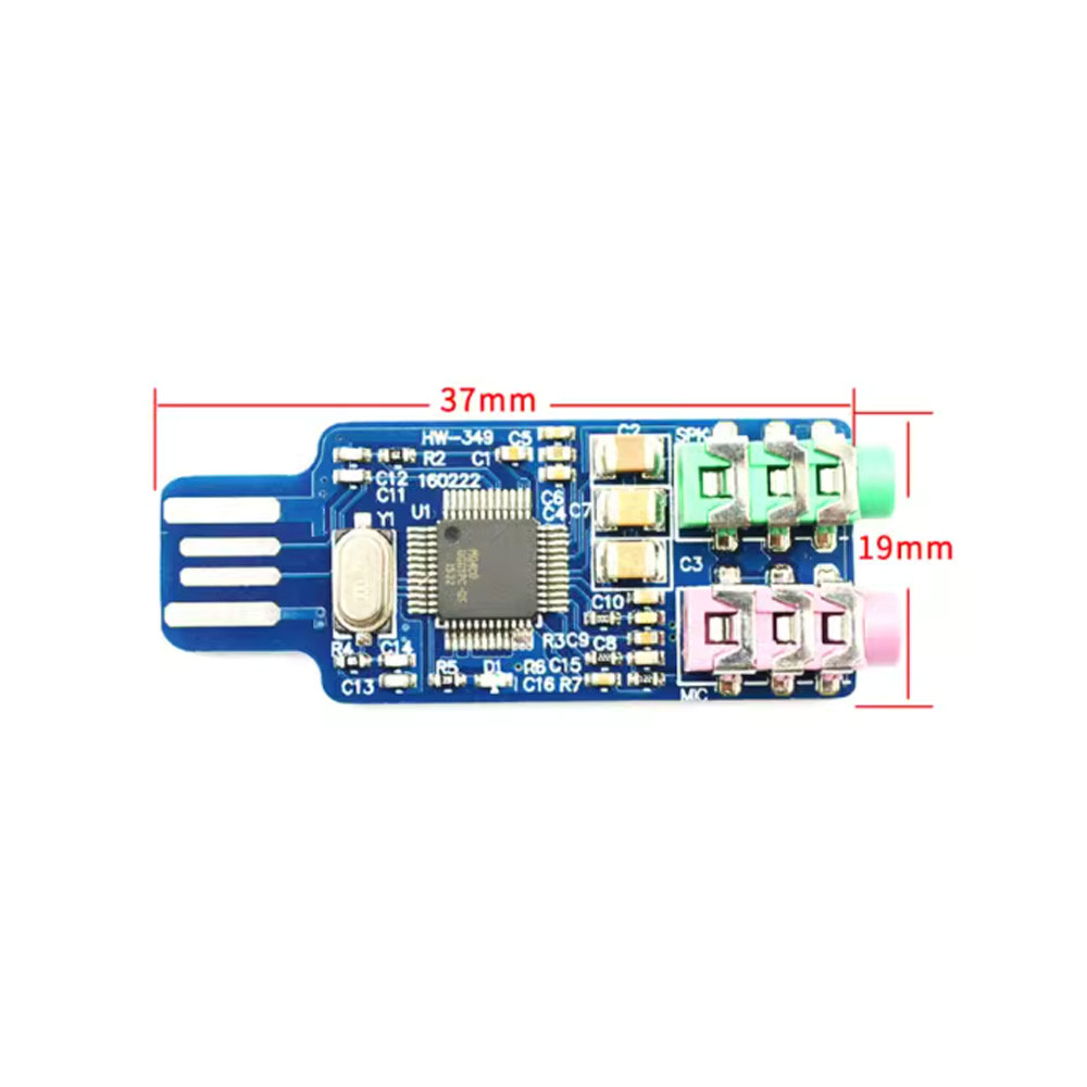 5v Mini PCM2704 CM108 USB DAC HIFI การ์ดเสียง USB USB Power DAC ถอดรหัสโมดูลสําหรับ Arduino Raspberry Pi 16 Bits