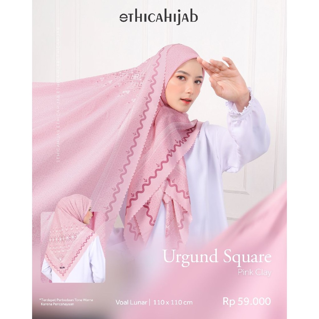 Kayssyari - Premium Voile Hijab Urgund Square Hijab By Ethica Premium Hijab
