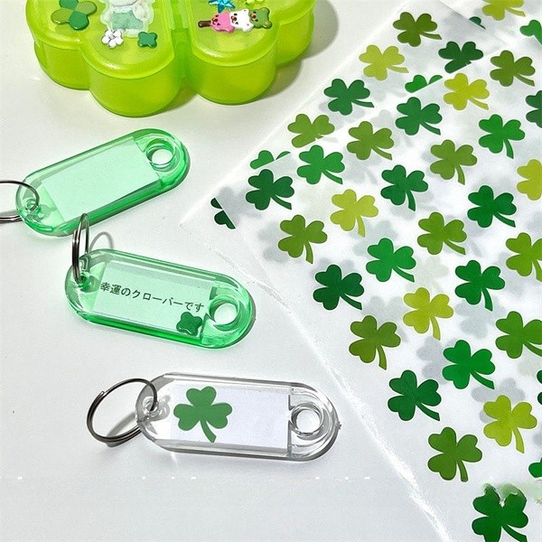 Steve 2 ชิ้นชุด Four Leaf Clover สติกเกอร์ Toploader กล่อง Deco สติกเกอร์ตกแต่ง