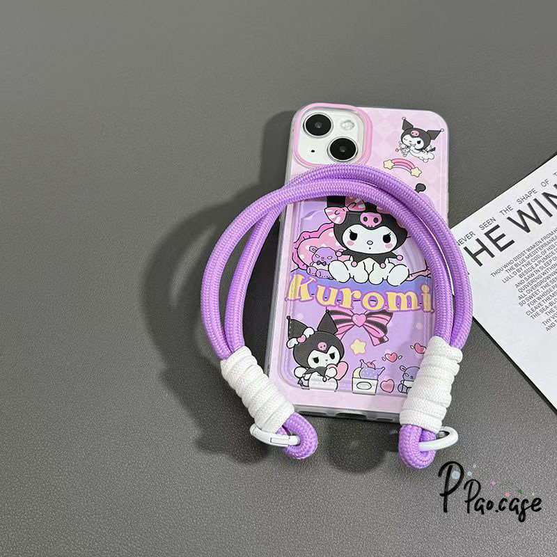 กระเป๋าสตางค์บัตรคูคุมิคู่น่ารักใช้ได้กับกระเป๋าสตางค์ IPhone 11 15 14 13 12 Pro Max 7 15 8 14 Plus XR X XS Max SE 2020