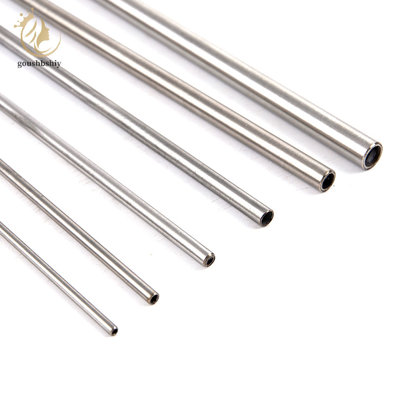 [goushbshiy] Silver Round 304 Stainless Steel Capillary Tube Tube 250mm Hollow Circular Tube TH