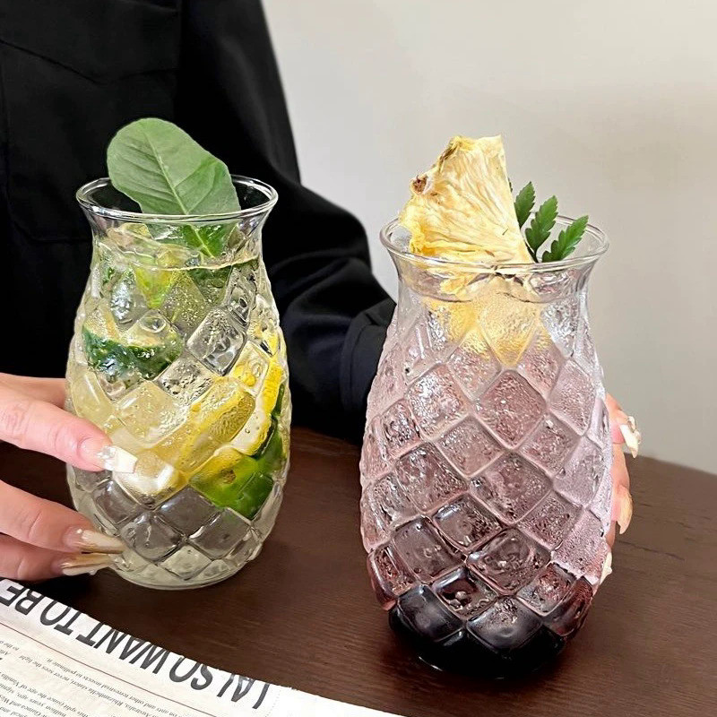 Pineapple Shape Cocktail Glass Creative Water Glasses For Drinks Beer Wine Coffee Drinkware Bar Yogu