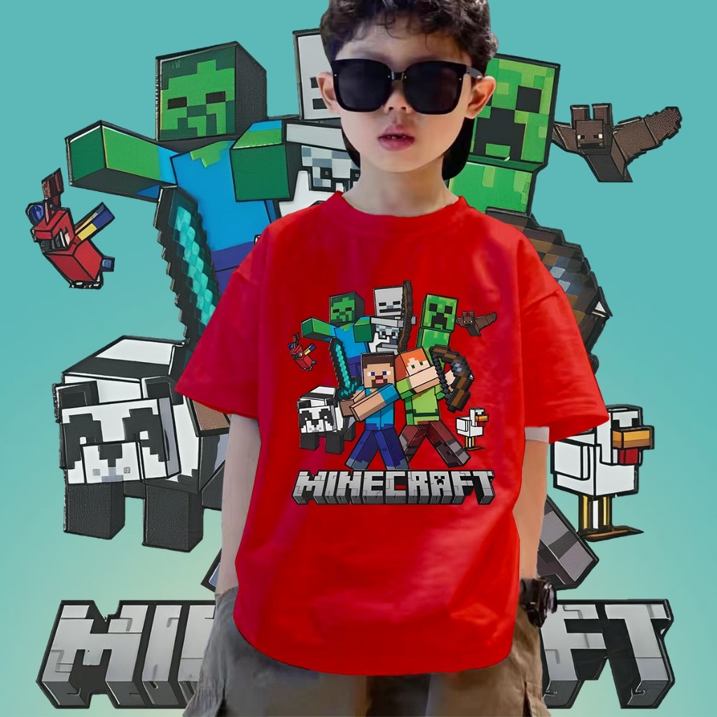 (จัดส่งตลอด 24 ชั่วโมง) Kids T shop เสื้อเด็ก เสื้อเกมส์ สำหรับเด็กและผู้ใหญ่ N0.114 สี ผ้าใส่สบาย