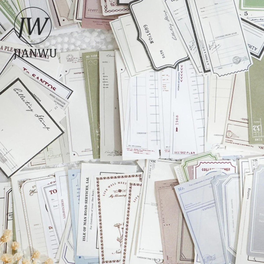Jianwu Embrace The Summer Series Border Collage Memo Pad วัสดุกระดาษ Creative DIY Journal Scrapbooking เครื่องเขียน