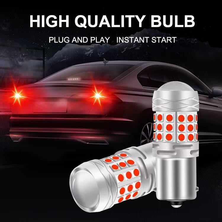 ไฟหรี่เบรคกระพริบ 5 ครั้ง ขั้วบิด2จุด 1157  1 คู่ 42 Led รถยนต์ Car  รถจักร