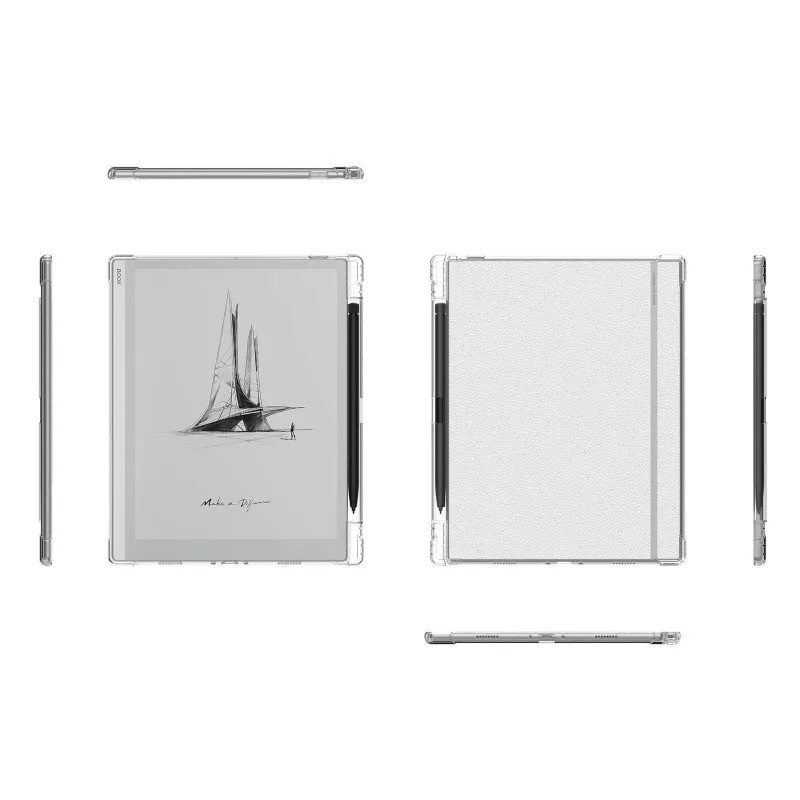 ปากกาสล็อตกรณีสำหรับนิล BOOX Go 10.3นิ้ว2024หมายเหตุ X3 Pro e-book แท็บเล็ตบางเฉียบใสซิลิโคนที่มีความยืดหยุ่นนุ่มปกหลัง