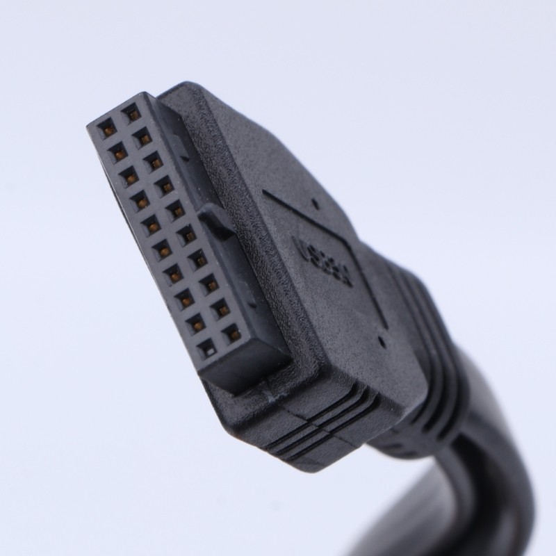 Utake USB Splitter Cable เมนบอร์ด 19Pin to 2 USB 3 0 Extension Cable Shielded Line