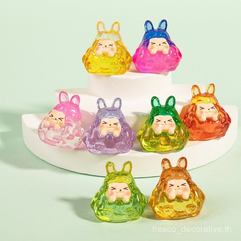 สุ่มตุ๊กตาเรซิน DIY ตุ๊กตาเรซินเรซินเรืองแสง3มิติซองจดหมาย รูปที่ 2