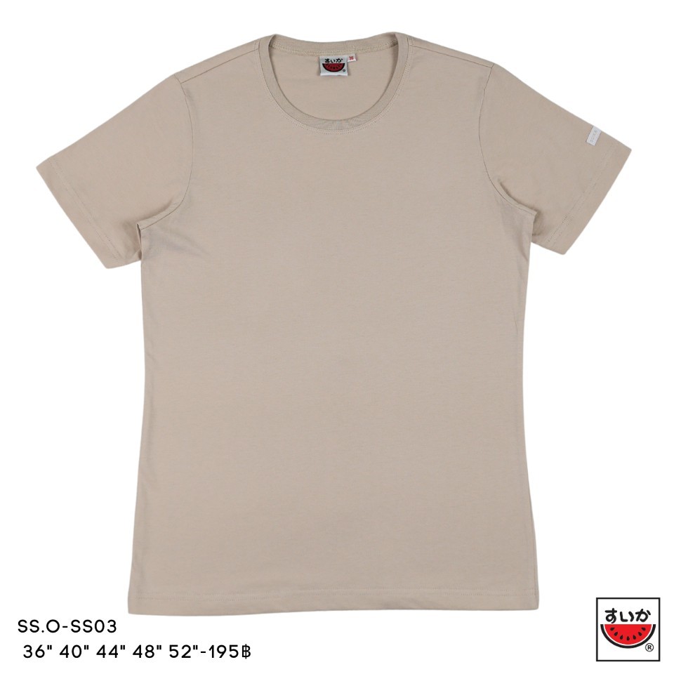 แตงโม (SUIKA) - เสื้อยืดคอกลม SUPERSOFT สี 3 Dessert Tan
