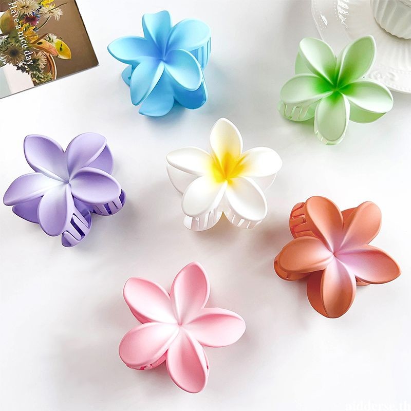 aidderse.thFrosted Egg Flower Hair Clip Temperament Flower Hair Claw Clip Coiled Hair Shark Clip Fem