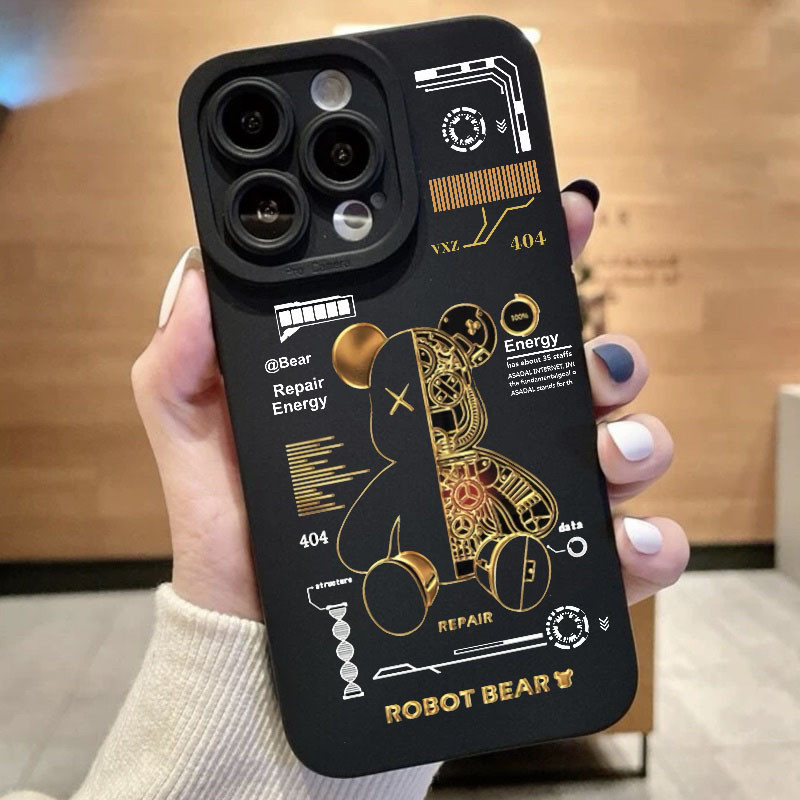 เคส สำหรับ Realme C61 C63 C65 C67 C53 C51 Note50 Note60 Narzo50i Prime ตรงรุ่น เคสลายหมี เคสนิ่ม กันกระแทก Bear 004
