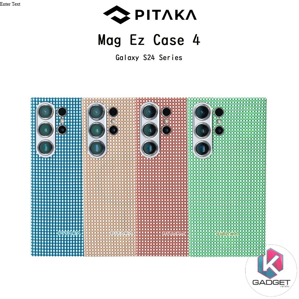 Pitaka Mag Ez Case 4 เคสกันกระแทกเคฟล่าแท้100%เกรดพรีเมี่ยม เคสสำหรับ Galaxy S24 Ultra