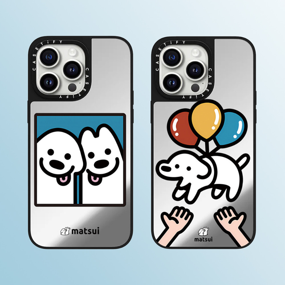 Casetify Dog Series เคสโทรศัพท์กระจกคุณภาพสูงเหมาะสําหรับ iPhone 16promax 16pro 16 plus 15 promax 14 promax 15 pro 14 pro 13 pro 12 เคสแข็งป้องกันการตกที่ทันสมัย