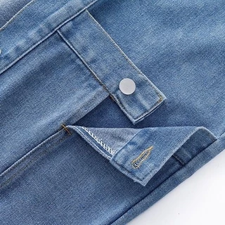 กระเป๋าใหญ่ All-Match Denim เสื้อกั๊กแจ็คเก็ตผู้หญิงฤดูใบไม้ผลิฤดูใบไม้ร่วงสไตล์ใหม่เวอร์ชั่นเกาหลีหลวม Slimmer ดูเสื้อกั๊กด้านบน