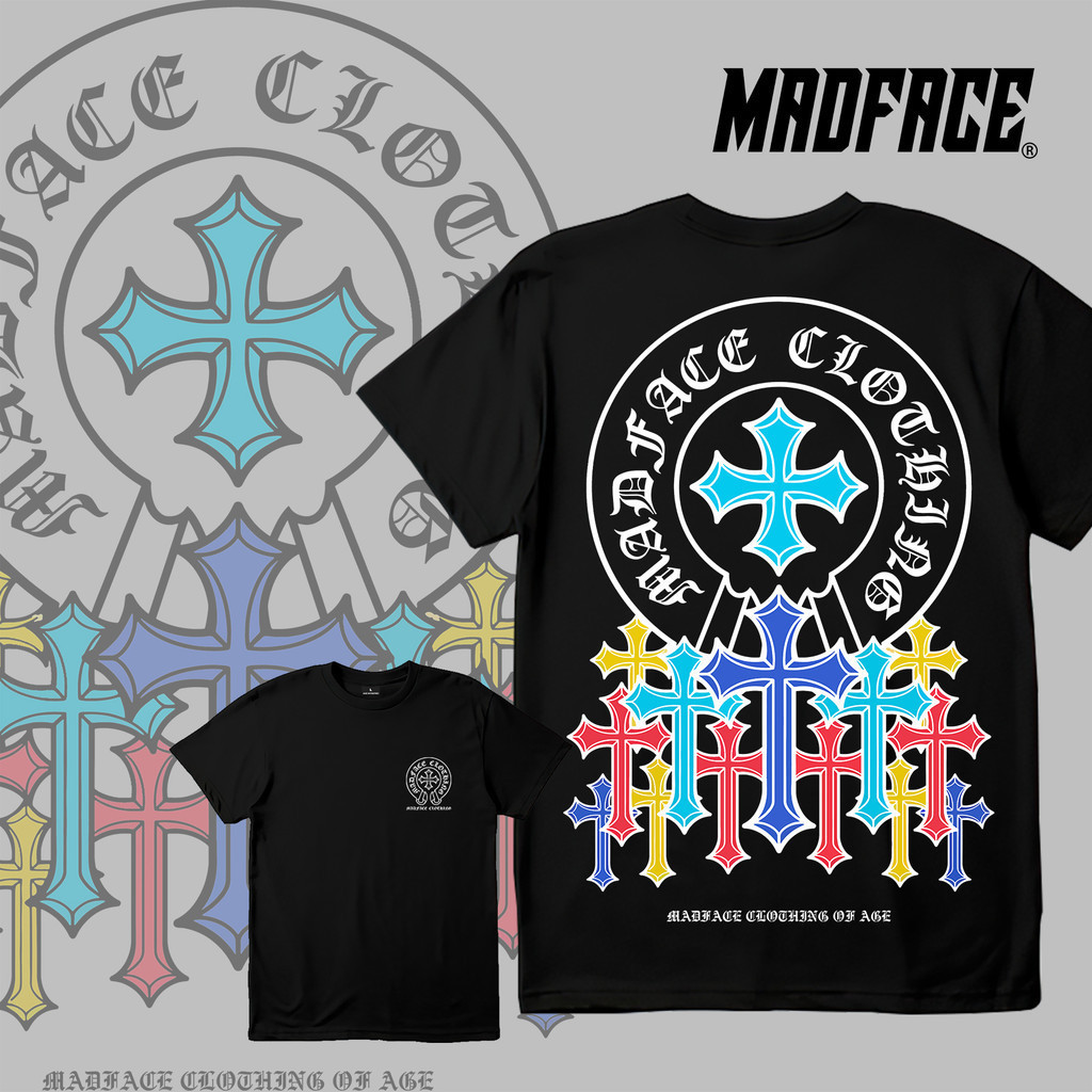 MADFACE Clothing - Chrome Hearts Colorful Cross - Street Gothic Style Series - Original Shirt Men's And Women's T s