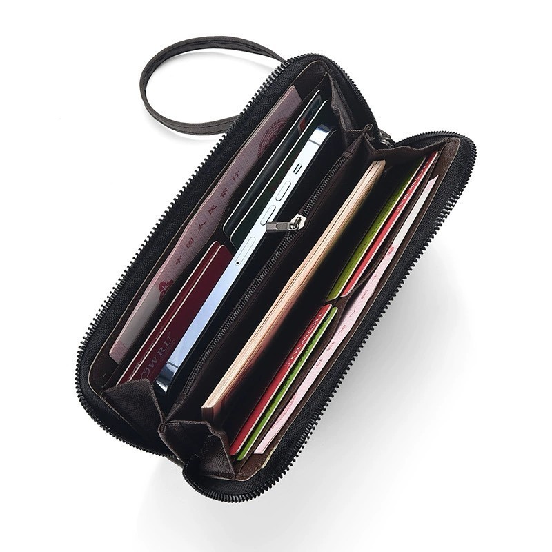 bag_1(BAG2191) กระเป๋าสตางค์ใบยาวผู้ชาย เป็นหนังPUมีซิป