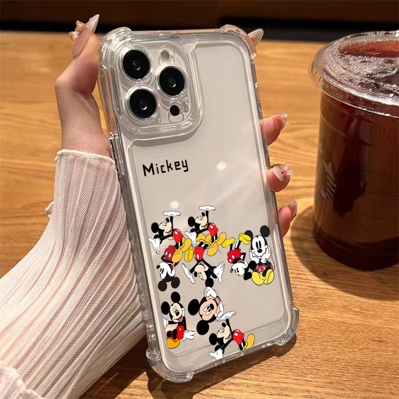 CASE นิ่มกันกระแทกเคสโทรศัพท์ สำหรับรุ่น เคสสำหรับ 13/12/14 Plus Pro Max 8/7 Plus X/XR 11 12proมิกกี้เมาส์น่ารัก