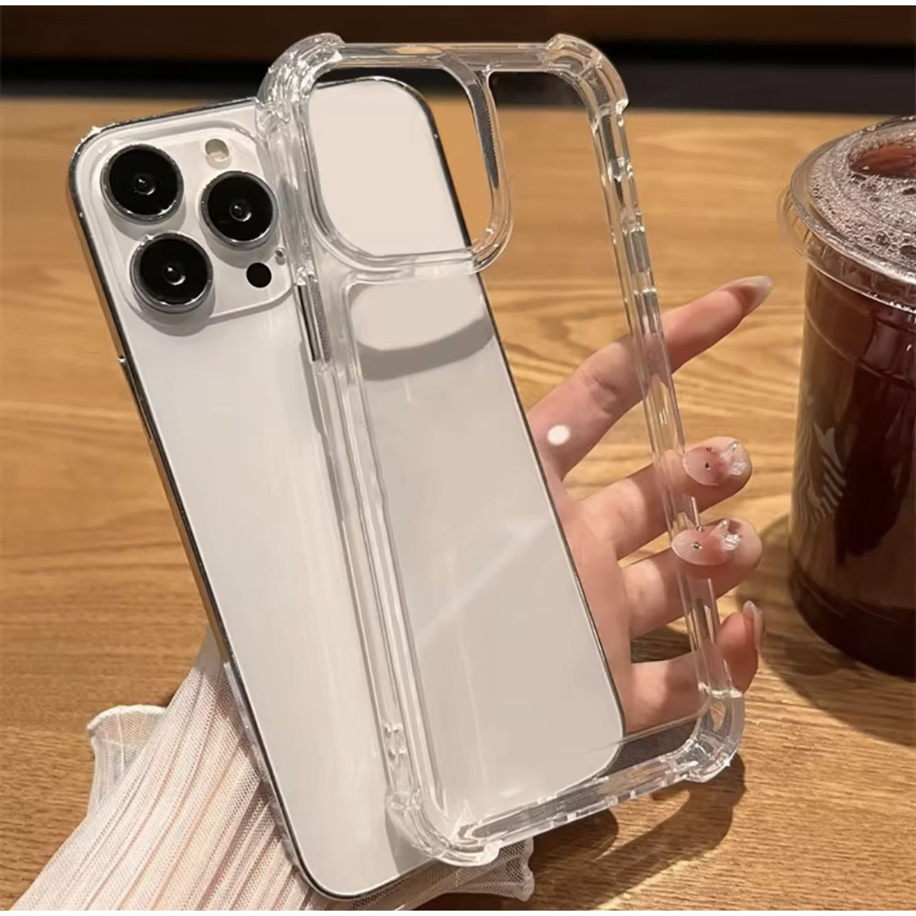 เคสใส กันกระแทก 1.5mm สำหรับ iPhone 16 e 16Pro 16Plus 16Promax 16 15 14 13 12 11 Pro Plus Promax 16e 7Plus 8Plus TPUCASE