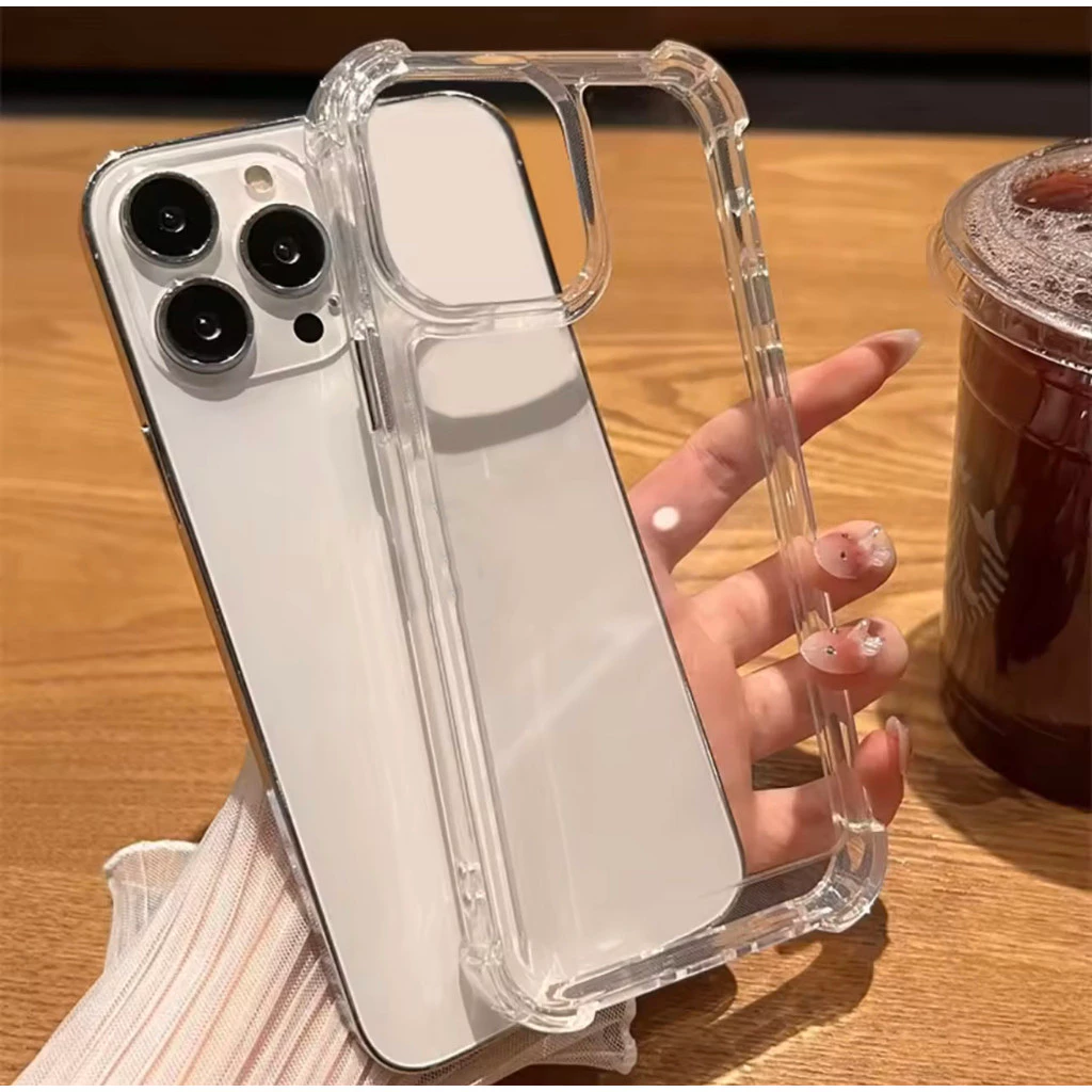 เคสใส กันกระแทก 1.5mm สำหรับ iPhone 16 e 16Pro 16Plus 16Promax 16 15 14 13 12 11 Pro Plus Promax 16e 7Plus 8Plus TPUCASE