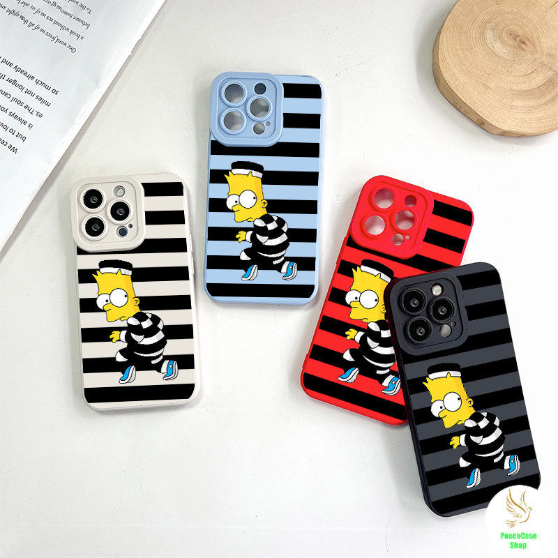 COD-ในไทย เคสคู่รัก ครอบครัวซิมป์สัน น่ารัก แหกคุก สําหรับiPhone 7 8 X 11 12 13 14 15 เคสเลนส์มุมขวา กันกระแทก Unisex