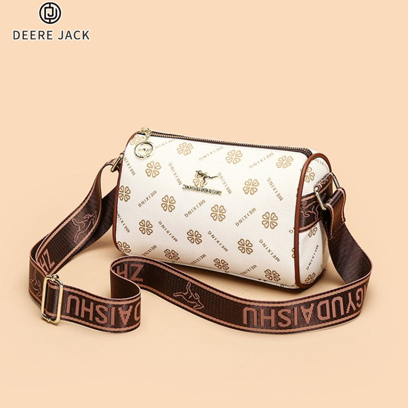 Deere Jack ผู้หญิงกระเป๋า Messenger ใหม่ Retro พิมพ์คลาสสิก All-Match พิเศษการออกแบบที่น่าสนใจ Travel Commuter หมอนกระเป๋าสะพาย