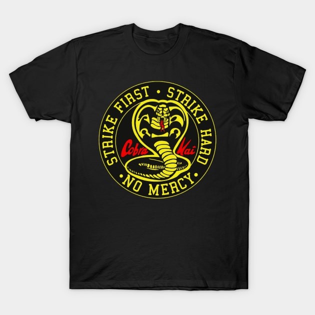[COD]เสื้อยืด Cobra Kai No Mercy T-Shirtวินเทจ รัดรูป หลวม เสื้อกีฬา