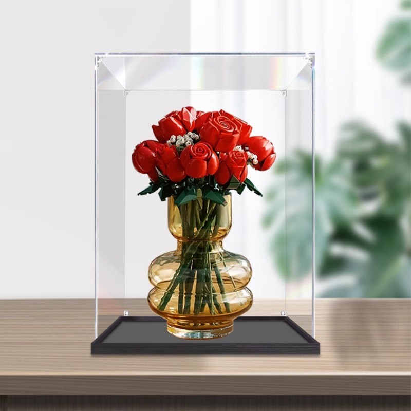 กล่อง arcylic โมเดล อคิลิค กล่องโชว์ ตู้ กล่องเก็บ figure กล่องโชว์ lego 10328 Bouquet of Roses