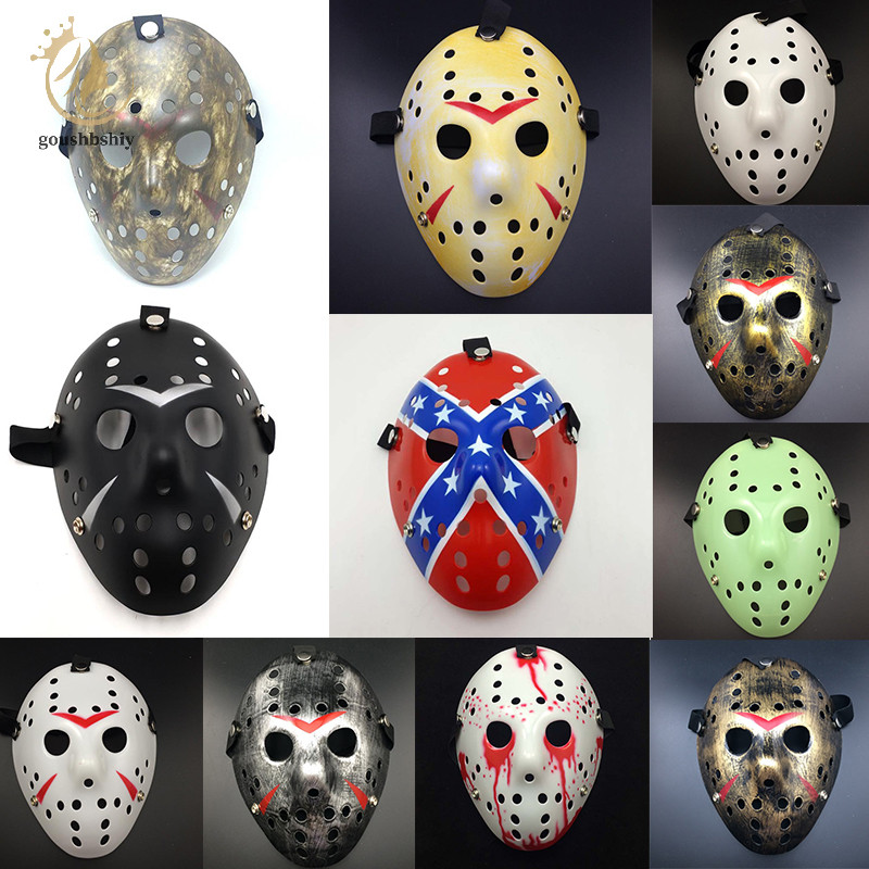 [goushbshiy] Jason Voorhees Horror Movie Hockey Mask หน้ากากฮาโลวีนที่น่ากลัว TH