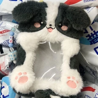 จัดส่งจากประเทศไทยBLOOMZO Photocard , Big Eared Rabbit/Border Collie Rabbit/Dog/Cat Photo Card Holder, Cute Plush Multifunctional Cards Sleeve Student