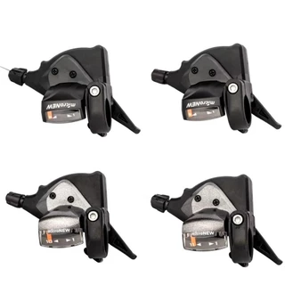OUTO จักรยาน Shifter, 7/8/9/10/11Speed Universal จักรยานเสือภูเขา Shifter, ทนทานซ้ายขวา Thumb Shifter Lever MTB