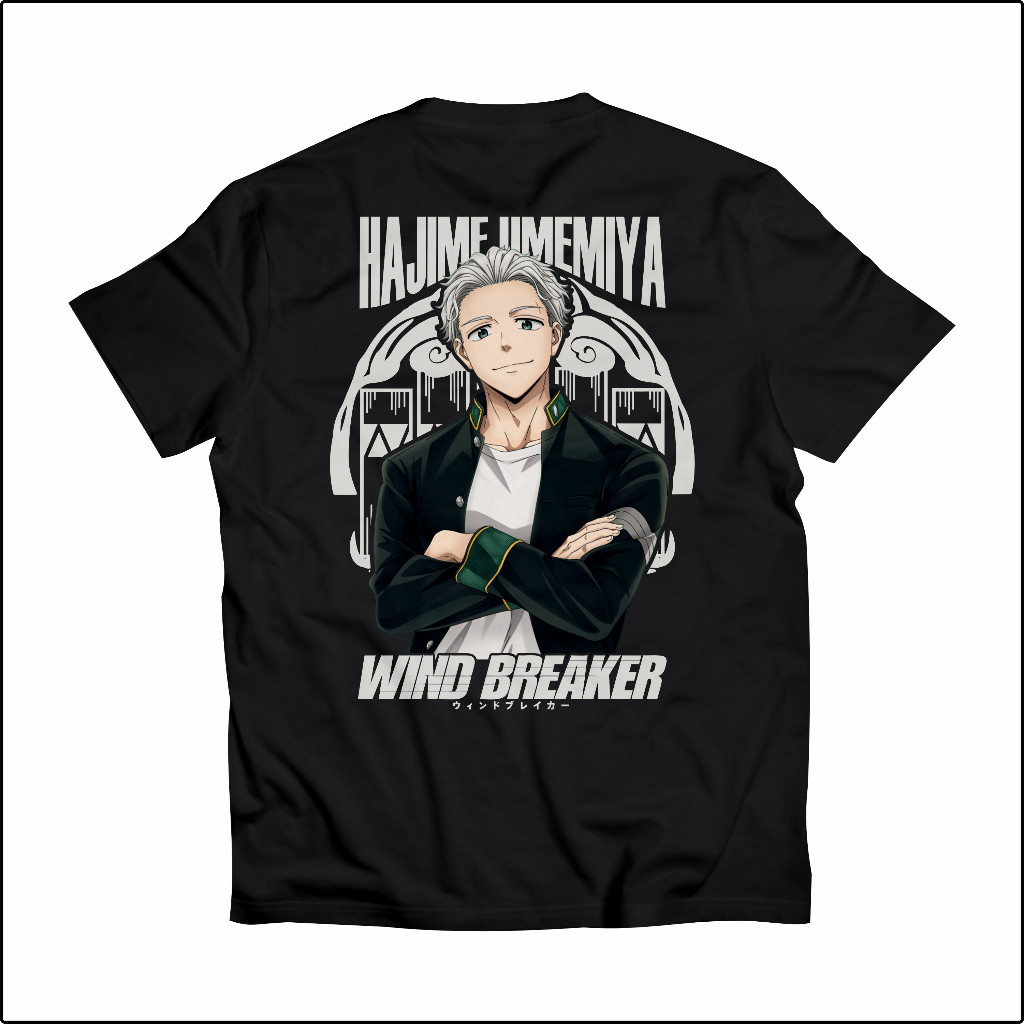 KATUN Hajime Umeiya Wind Breaker Bofurin Furin 002 เสื้อยืดอะนิเมะผ้าฝ้าย 24s ญี่ปุ่นอะนิเมะเสื้อยืด