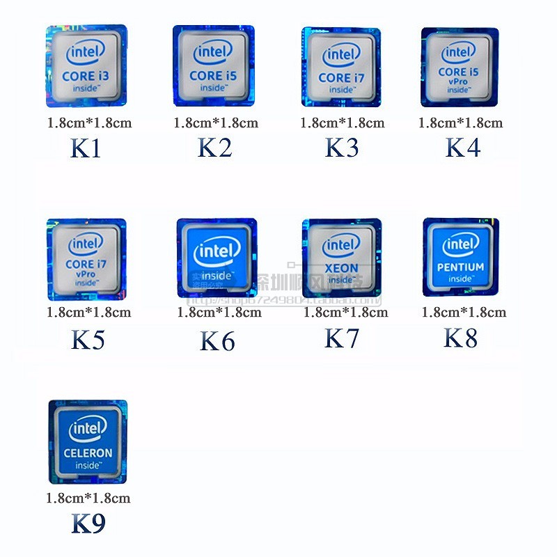 ★สติ๊กเกอร์ดิจิตอล 6th Generation CORE CPU Label Sticker Notebook Desktop Phone i3 i5 i7 สติกเกอร์ C