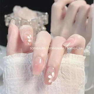 [กาวฟรี] ฟรีกาวเล็บปลอมกดบนเล็บด้วยกาวเล็บปลอม Cat Eye Plain Design Rhinestone Design Maroon White Black Red Blue Pink Violet