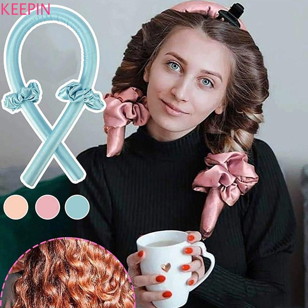 Keepin Heatless Curling Rod แถบคาดศีรษะสะดวกเครื่องมือจัดแต่งทรงผมแถบคาดศีรษะฟองน้ําลูกกลิ้งผม