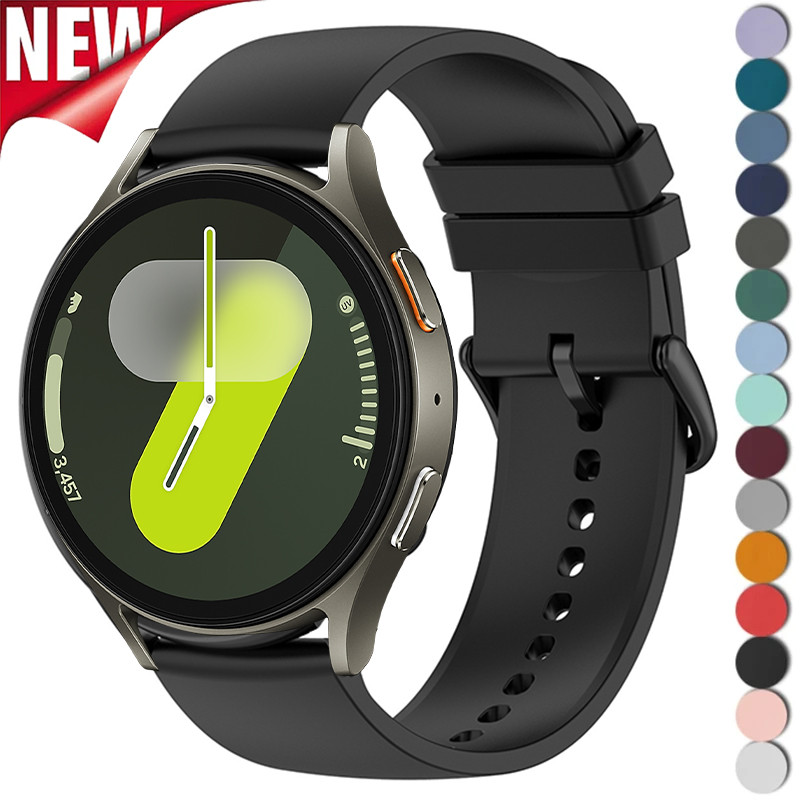 18 มม.20 มม.22 มม.ซิลิโคนสําหรับ Samsung Galaxy Watch 8 7 6 5 4 Classic 5Pro Active Star พิมพ์สร้อยข้อมือ