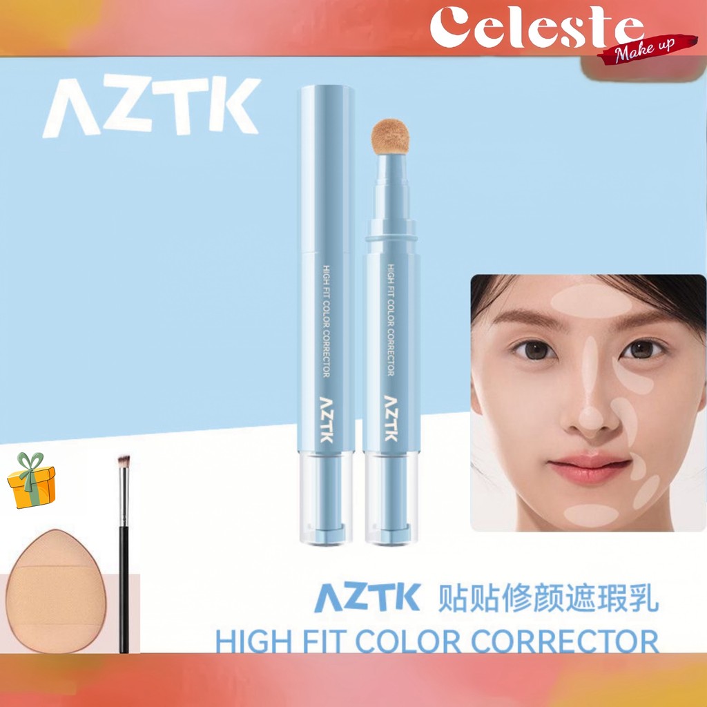 คอนซีลเลอร์ AZTK คอนซีลเลอร์สีชมพู คอนซีลเลอร์ปากกา eye คอนซีลเลอร์ Brightening กันน้ํา กันเหงื่อ Hi