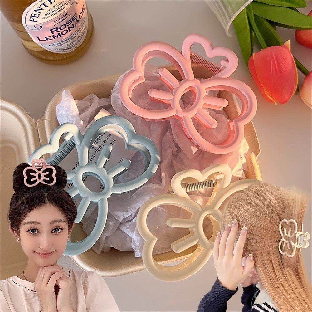 อิน สไตล์ใหม่หวานน่ารักโบว์กิ๊บแฟชั่นอเนกประสงค์ที่เรียบง่ายคว้าคลิปอารมณ์ขนาดใหญ่ฉลามคลิปเครื่องประดับผม