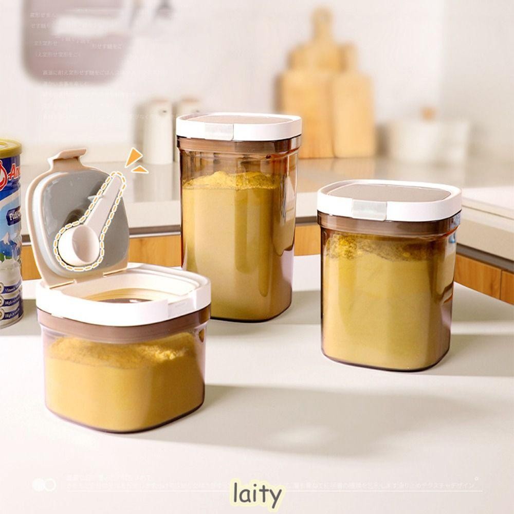 Laity Airtight Container, Anti UV BPA Free Milk Powder Jar Storage, Reusable Free Scraper Spoon Food กล่องปิดผนึก
