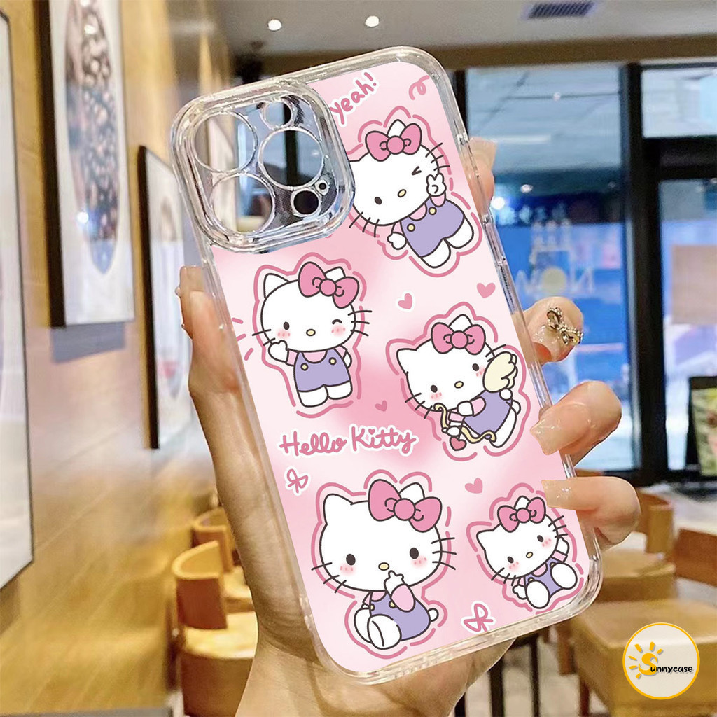 เคสนิ่มใสลาย แมวคิตตี้สุดน่ารัก เข้ากันได้กับ Samsung A06 A55 A05 A05s A32 A54 A14 A23 A15 A12 A24 A03s A02s A50 A34