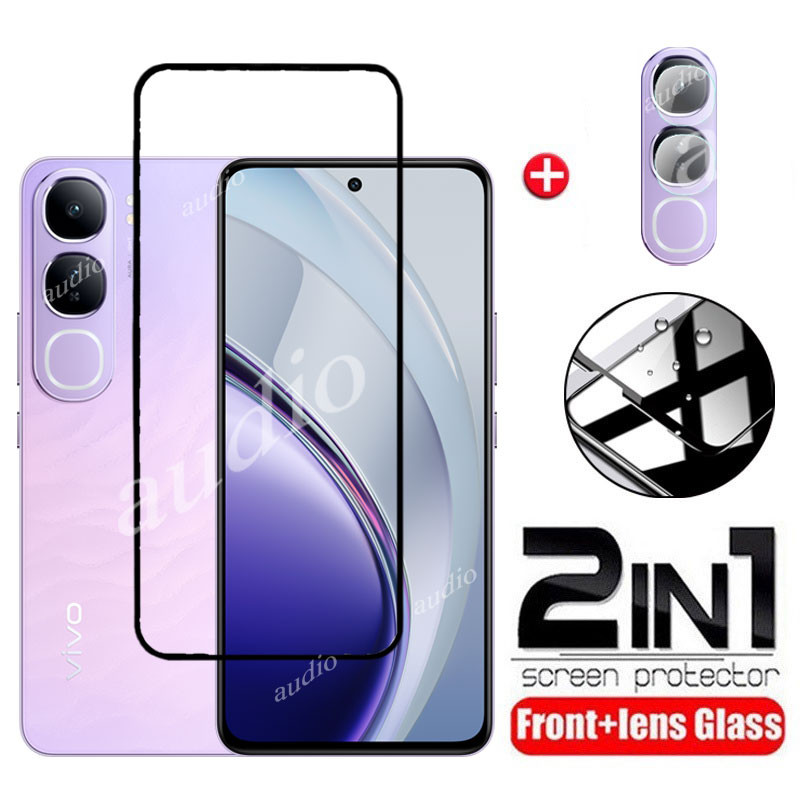 Vivo Y200 5G 4G 2in1 ฟิล์มกระจกนิรภัยสําหรับVivo Y400 Y200 VivoY400 VivoY200 5G 4Gป้องกันหน้าจอนุ่มH