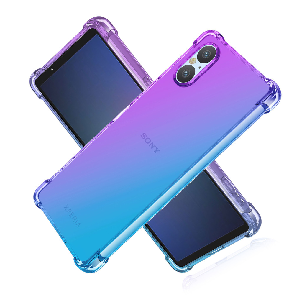 สําหรับ Sony Xperia 1 5 10 V VI Gradient Slim Anti Scratch Soft TPU กันกระแทกฝาครอบโทรศัพท์ป้องกัน