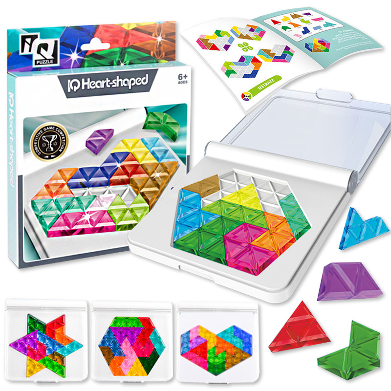 60 ระดับปริศนาทางปัญญาเกมกระดาน Tangram Logical Thinking Challenge Travel เกมสมองเด็กการศึกษา Montessori ของเล่น